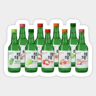 Soju Bottles drink korean aesthetics graphics illustration Sticker